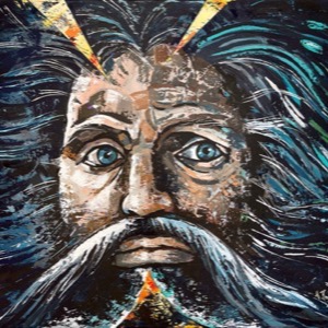 Painting by Maria Kononov from 2022 called "Moses"