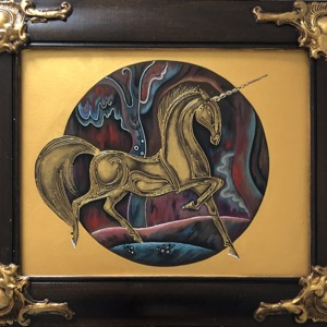 Painting by Maria Kononov from 2020 called "Unicorn"